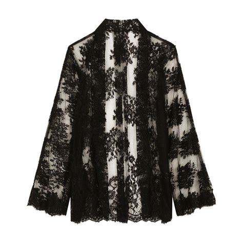 dolce gabbana kimono|Floral Chantilly lace kimono shirt .